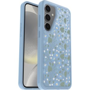 Galaxy S24+ Symmetry Series Clear Case Dawn Floral (Blue) | OtterBox Samsung