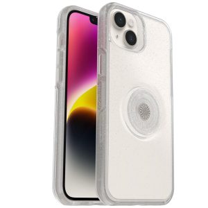 iPhone 14 Plus Otter + Pop Symmetry Series Clear Case Stardust Pop (Clear Glitter) | OtterBox Apple iPhone