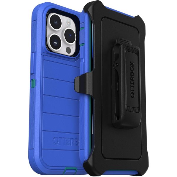 iPhone 14 Pro Defender Series Pro Case Rain Check (Blue) | OtterBox Apple iPhone