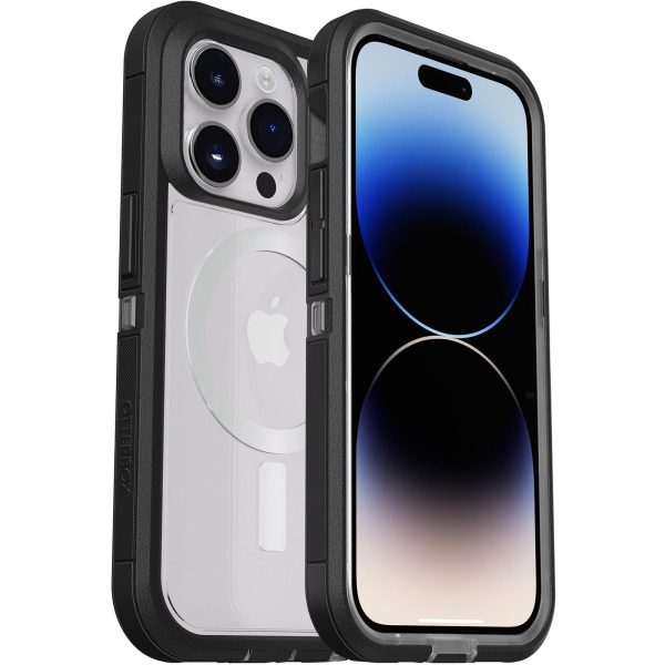 iPhone 14 Pro Defender Series XT Clear Case with MagSafe Black Crystal (Clear/Black) | OtterBox Apple iPhone