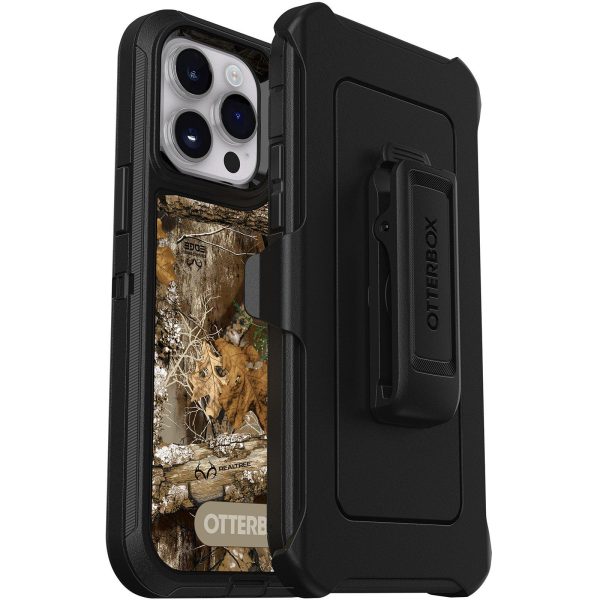 iPhone 14 Pro Max Defender Series Case Realtree Edge Black (Camo Graphic) | OtterBox Apple iPhone