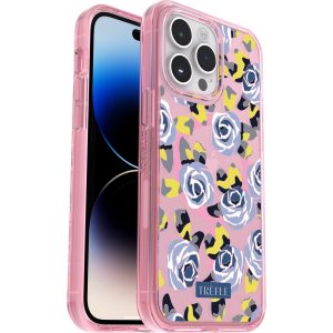 iPhone 14 Pro Max Symmetry Series Clear for MagSafe Trèfle Collection Cruller Print (Pink) | OtterBox Apple iPhone