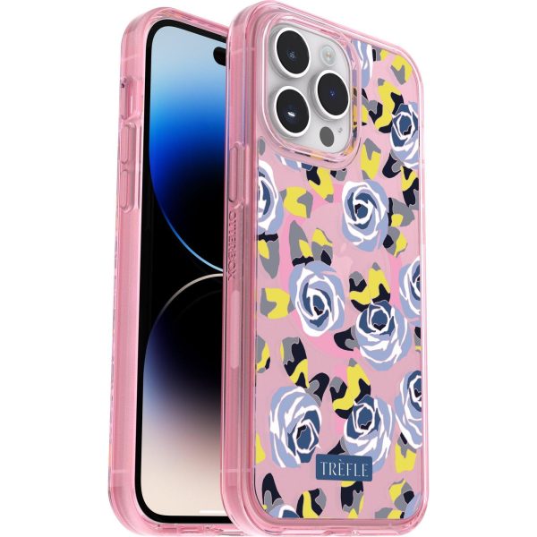 iPhone 14 Pro Max Symmetry Series Clear for MagSafe Trèfle Collection Cruller Print (Pink) | OtterBox Apple iPhone