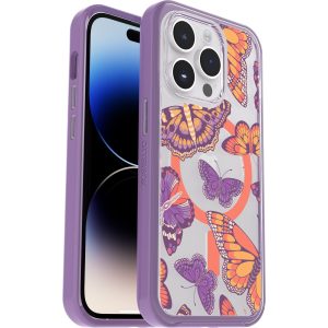 iPhone 14 Pro Symmetry Series Clear Case for MagSafe Fluttering Flora Butterfly Flutter (Limited Edition) | OtterBox Apple iPhone