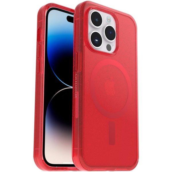 iPhone 14 Pro Symmetry Series Clear for MagSafe Case Pinky Swear (Red) | OtterBox Apple iPhone