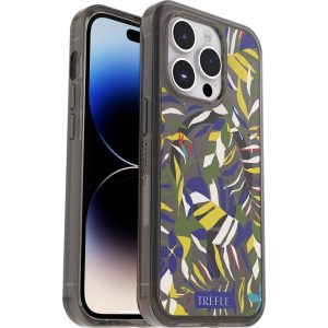 iPhone 14 Pro Symmetry Series Clear for MagSafe Trèfle Collection Paradise Print (Black) | OtterBox Apple iPhone