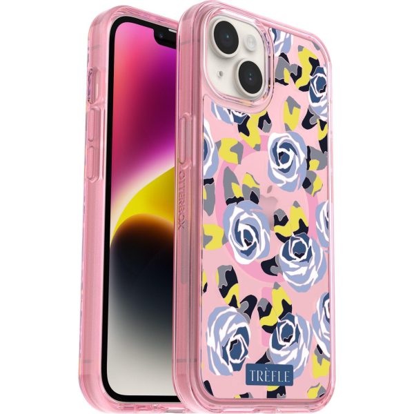 iPhone 14 Symmetry Series Clear for MagSafe Trèfle Collection Cruller Print (Pink) | OtterBox Apple iPhone