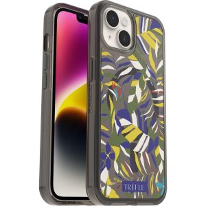 iPhone 14 Symmetry Series Clear for MagSafe Trèfle Collection Paradise Print (Black) | OtterBox Apple iPhone