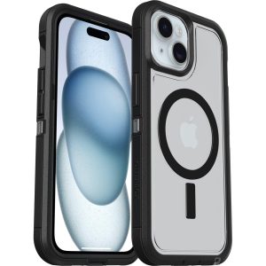 iPhone 15, iPhone 14 and iPhone 13 Defender Series XT Clear Case for MagSafe Dark Side (Clear / Black) | OtterBox Apple iPhone