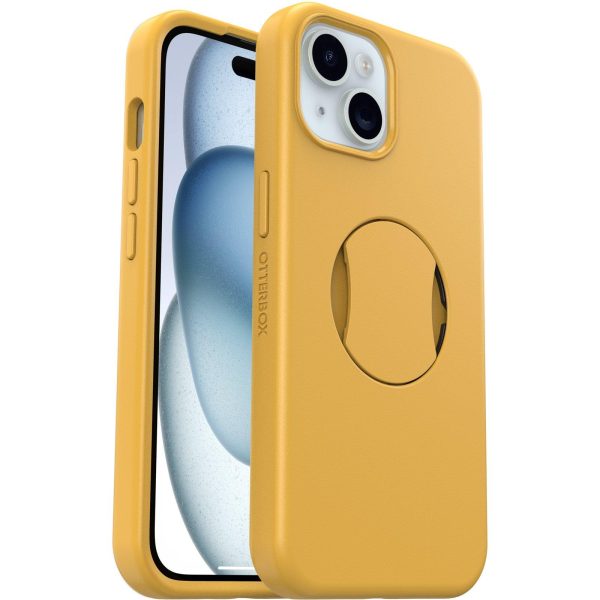 iPhone 15, iPhone 14 and iPhone 13 OtterGrip Symmetry Series for MagSafe Case Aspen Gleam 2.0 (Yellow) | OtterBox Apple iPhone