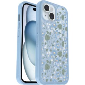 iPhone 15, iPhone 14 and iPhone 13 Symmetry Series Clear Case for MagSafe Dawn Floral (Blue) | OtterBox Apple iPhone