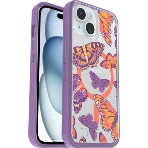 iPhone 15, iPhone 14, and iPhone 13 Symmetry Series Clear Case for MagSafe Fluttering Flora Butterfly Flutter (Limited Edition) | OtterBox Apple iPhone