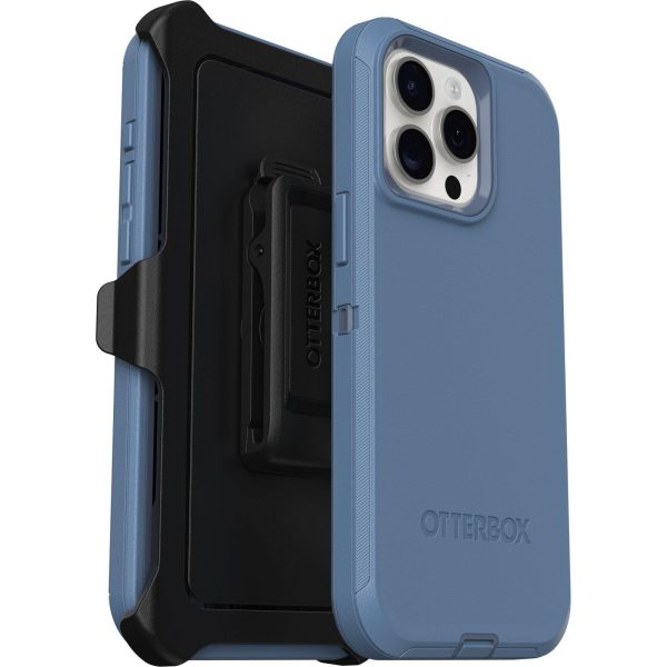 iPhone 15 Pro Max Defender Series Case Baby Blue Jeans (Blue) | OtterBox Apple iPhone