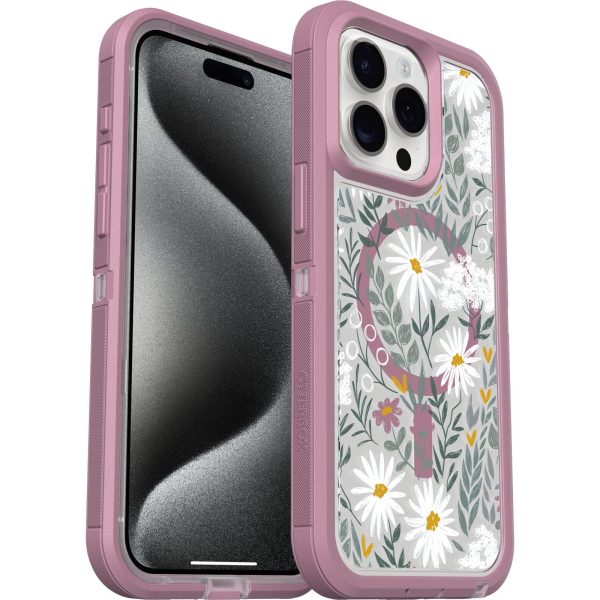 iPhone 15 Pro Max Defender Series XT Clear Case for MagSafe Orchid Advice (Clear / Purple) | OtterBox Apple iPhone