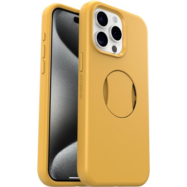 iPhone 15 Pro Max OtterGrip Symmetry Series for MagSafe Case Aspen Gleam 2.0 (Yellow) | OtterBox Apple iPhone