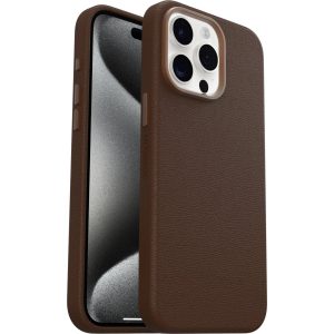 iPhone 15 Pro Max Symmetry Series Cactus Leather Case Rich Adobe (Brown) | OtterBox Apple iPhone