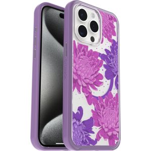 iPhone 15 Pro Max Symmetry Series Clear Case for MagSafe Fluttering Flora Papercut Flowers (Limited Edition) | OtterBox Apple iPhone