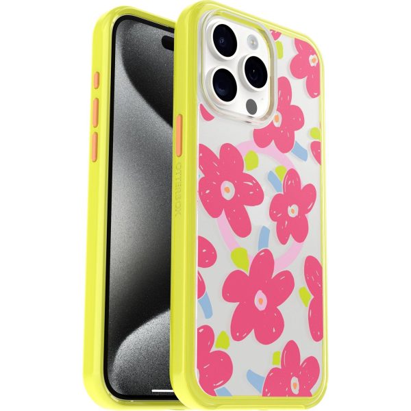 iPhone 15 Pro Max Symmetry Series Clear Case for MagSafe Fluttering Flora Whimsy Bloom (Limited Edition) | OtterBox Apple iPhone