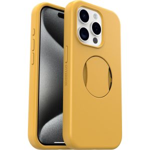 iPhone 15 Pro OtterGrip Symmetry Series for MagSafe Case Aspen Gleam 2.0 (Yellow) | OtterBox Apple iPhone