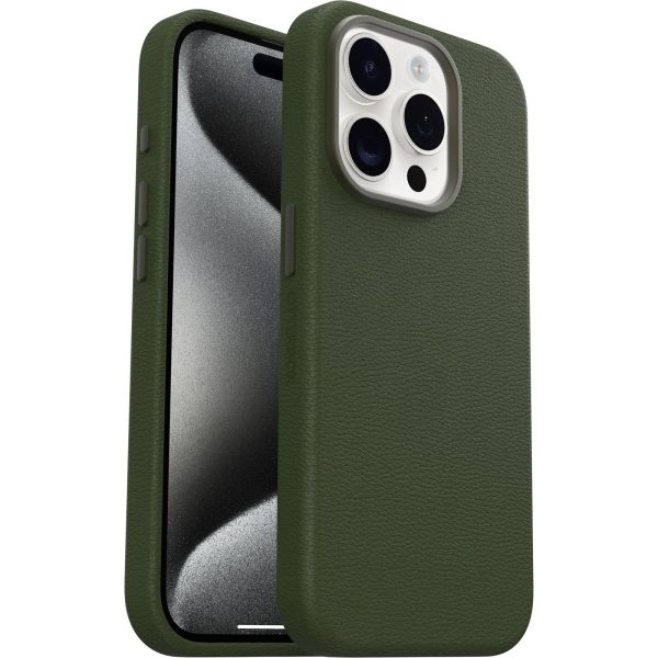 iPhone 15 Pro Symmetry Series Cactus Leather Case Cactus Grove (Green) | OtterBox Apple iPhone