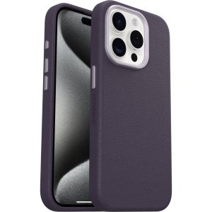 iPhone 15 Pro Symmetry Series Cactus Leather Case Plum Luxe (Purple) | OtterBox Apple iPhone