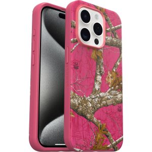 iPhone 15 Pro Symmetry Series Case for MagSafe Realtree Flamingo Pink (Camo Graphic) | OtterBox Apple iPhone