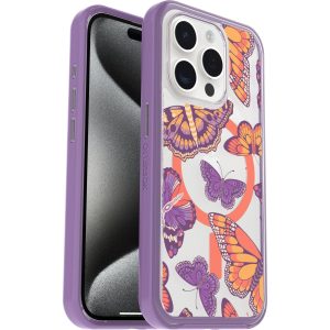 iPhone 15 Pro Symmetry Series Clear Case for MagSafe Fluttering Flora Butterfly Flutter (Limited Edition) | OtterBox Apple iPhone