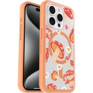 iPhone 15 Pro Symmetry Series Clear Case for MagSafe Fungi (Orange) | OtterBox Apple iPhone