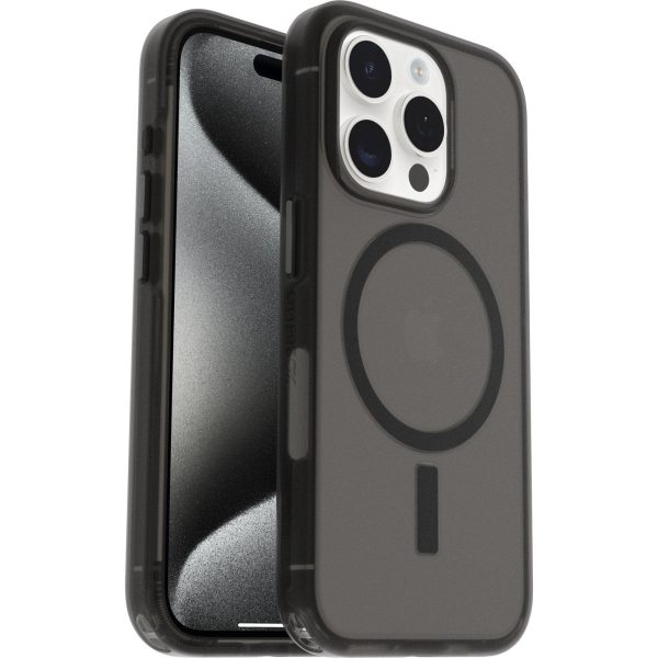 iPhone 15 Pro Symmetry Series Soft Touch Case For MagSafe Dark Echo (Black) | OtterBox Apple iPhone