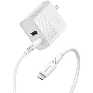 Lightning to USB-A Dual Port Wall Charging Kit, 24W Combined Cloud Dream (White) | OtterBox Wall Charging