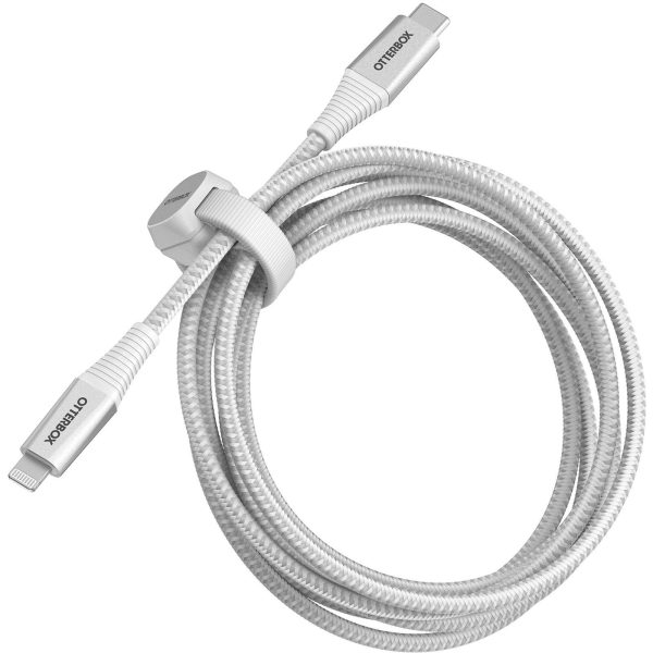 Premium Pro Fast Charge Lightning to USB-C Cable Ghostly Past (White) | OtterBox Cables