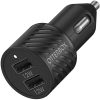 USB-A Dual Port Car Charger – 24W Black | OtterBox Car Charging