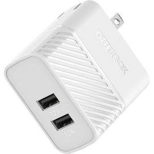 USB-A Dual Port Wall Charger, 24W Combined Cloud Dream (White) | OtterBox Wall Charging