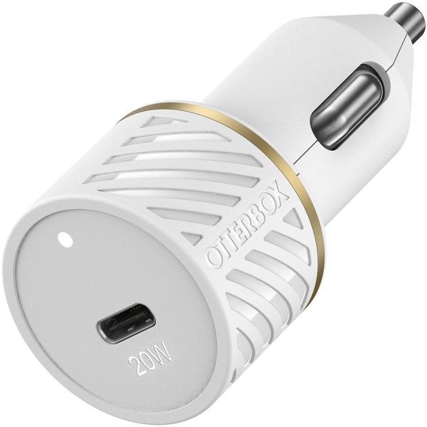 USB-C Fast Charge Car Charger, 20W Cloud Dust (White) | OtterBox Car Charging