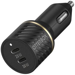 USB-C Fast Charge Dual Port Car Charger, 50W Combined Black Shimmer | OtterBox Car Charging