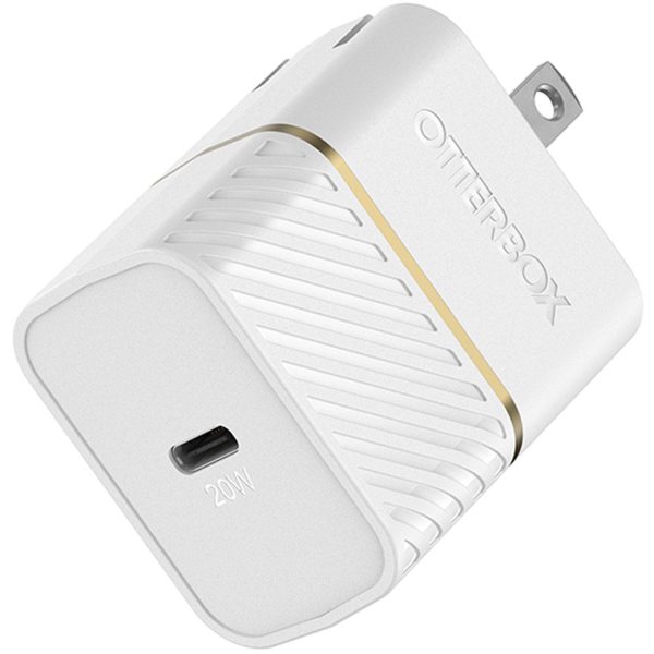 USB-C Fast Charge Wall Charger, 20W Cloud Dust (White) | OtterBox Wall Charging