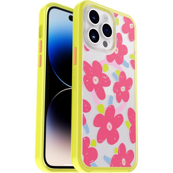 iPhone 14 Pro Max Symmetry Series Clear Case for MagSafe Fluttering Flora Whimsy Bloom (Limited Edition) | OtterBox Apple iPhone